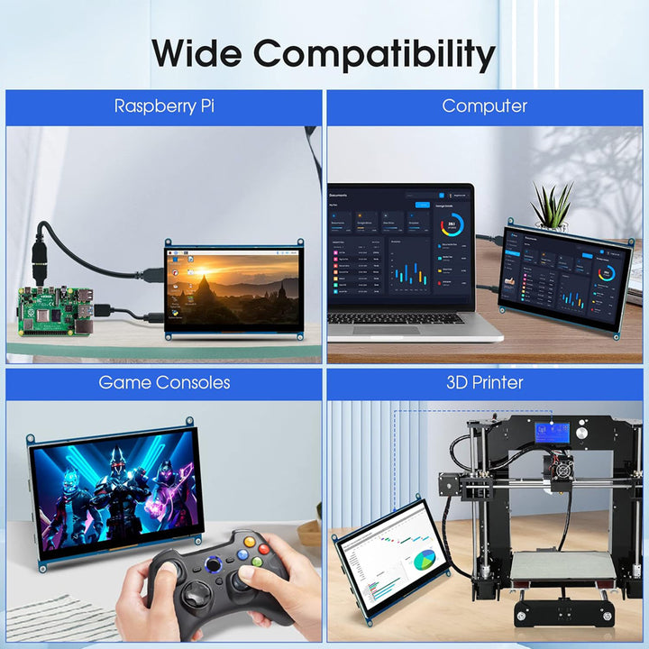 wide compatibility of 7 inch monitor